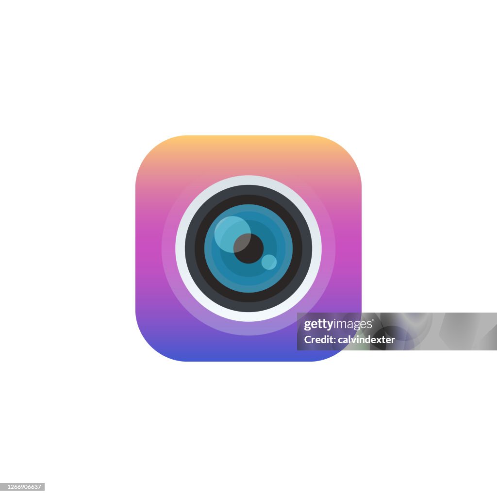 Camera icon design element