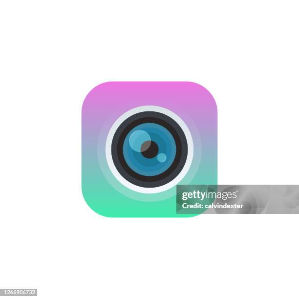 camera icon design element - computer security team stock illustrations