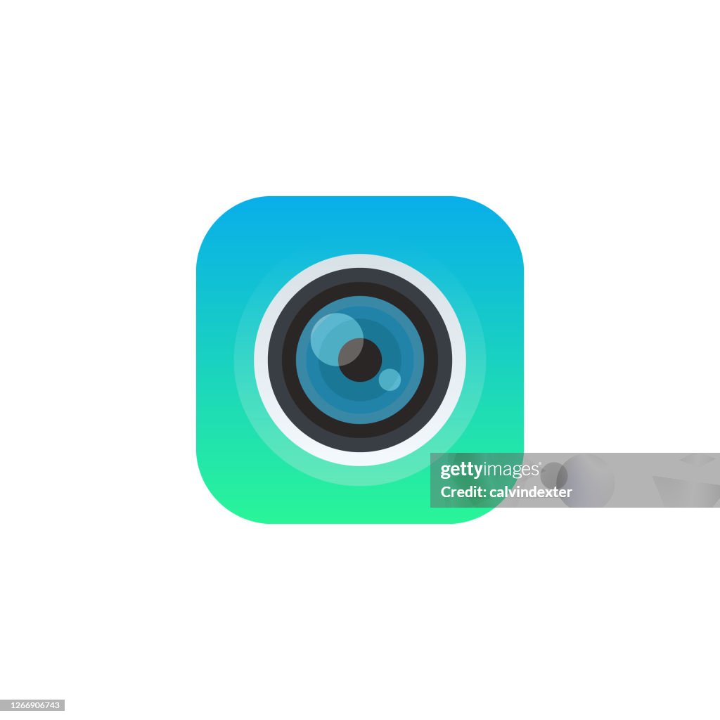 Camera icon design element