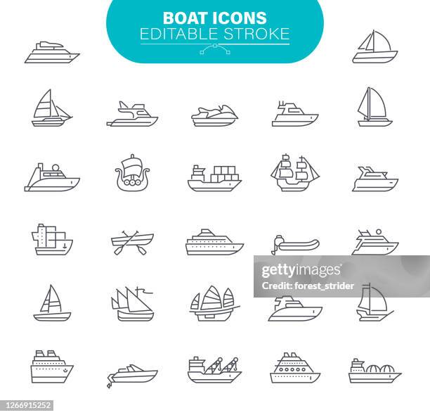 illustrations, cliparts, dessins animés et icônes de icônes de bateau. ensemble contient le symbole comme transport; voilier, navire, navire nautique - anchor illustration