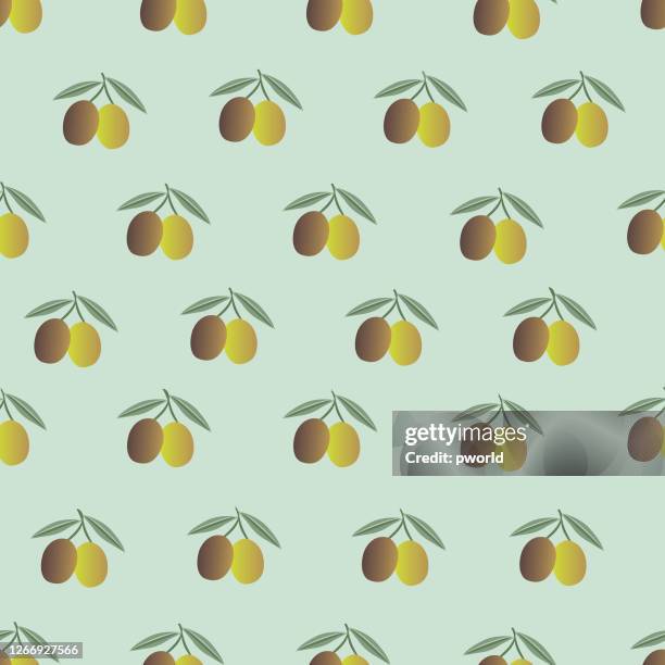 olive seamless pattern . - olive pattern stock illustrations