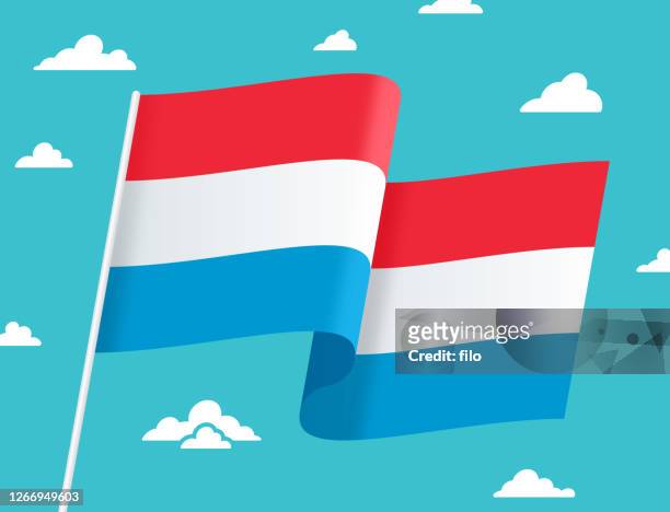 stockillustraties, clipart, cartoons en iconen met vlag van luxemburg - national day in luxembourg