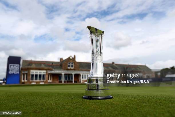 The AIG Women's Open trophy is seen ahead of the AIG Women's Open 2020 at Royal Troon on August 18, 2020 in Troon, Scotland.