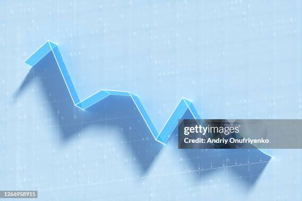 line chart - verringerung stock-fotos und bilder