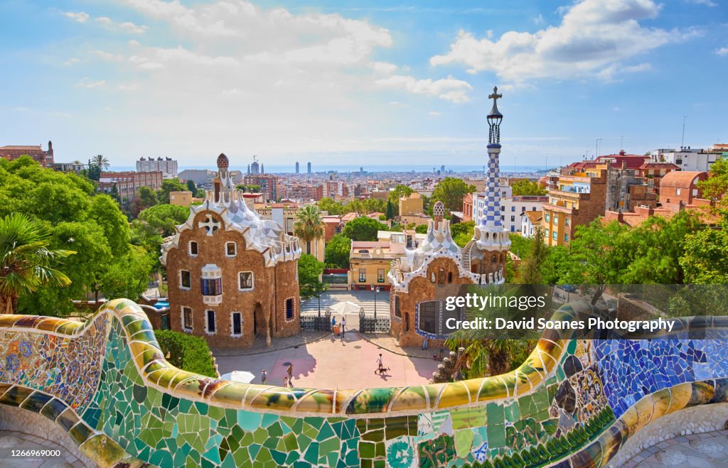 Park Guell in Barcelona, Spain