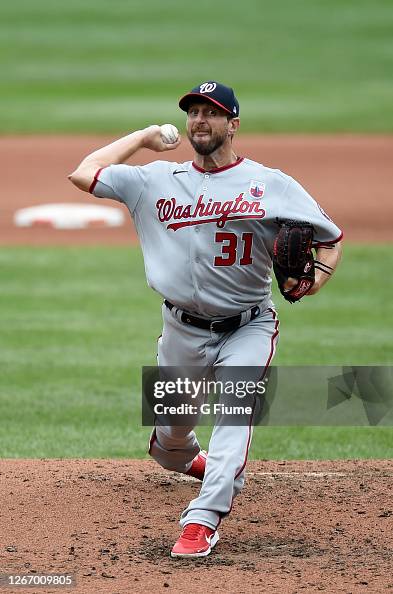 Max Scherzer of the Washington Nationals pitches against the... News ...