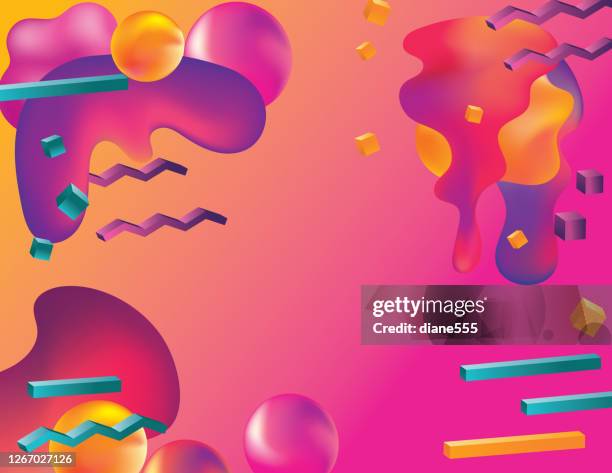 fluid design abstract web background - floating liquid blobs stock illustrations