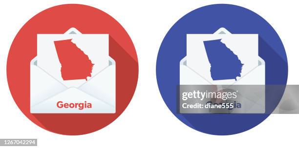 usa election mail in voting: georgia - georgia us state stock illustrations