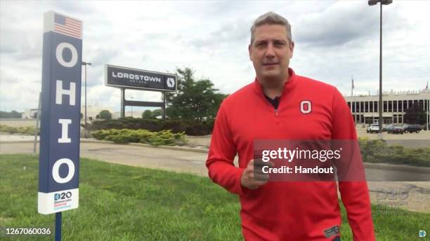 In this screenshot from the DNCC’s livestream of the 2020 Democratic National Convention, Rep. Tim Ryan announces the Ohio delegates during the...