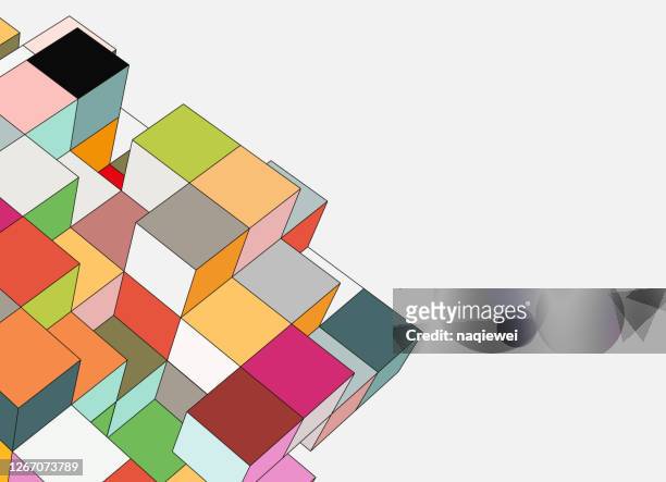 vector cube pattern backgrounds for design - rubix cube stock illustrations