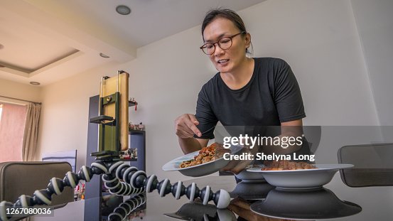 Elearning Cooking Happy Women Cooking Lesson Teaching Online Elearning High-Res Stock ...