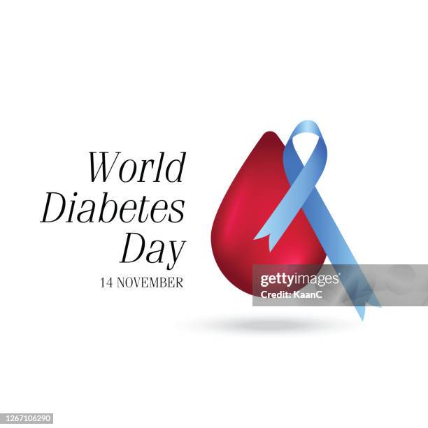 world diabetes day vector image design illustration stock illustration - diabetes ribbon stock illustrations