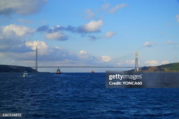 yavuz sultan selim bridge - bosphorus stock pictures, royalty-free photos & images