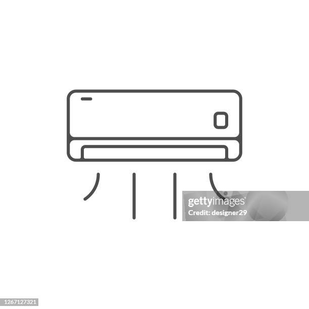 air conditioning icon vector design. - air conditioner stock illustrations