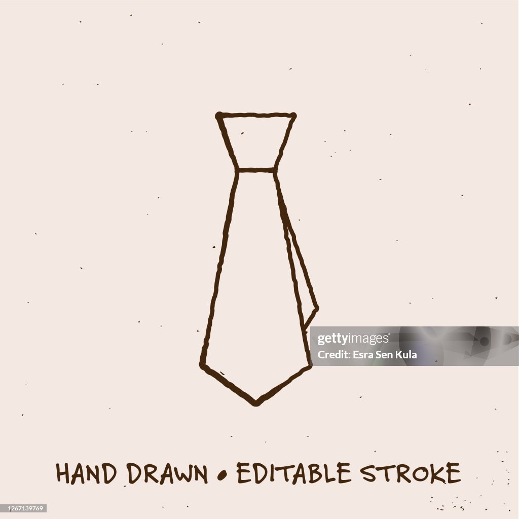 Icono de empate dibujado a mano con trazo editable