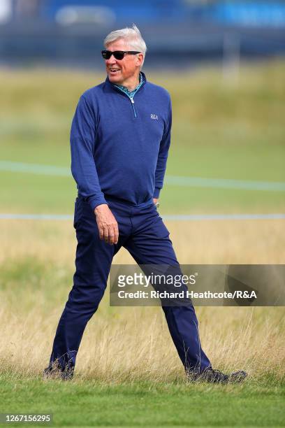 Martin Slumbers of the R&A looks on during a practice round ahead of the AIG Women's Open 2020 at Royal Troon on August 19, 2020 in Troon, Scotland.