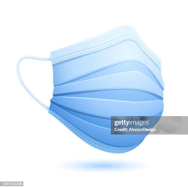 medical mask - cloth face mask stock illustrations