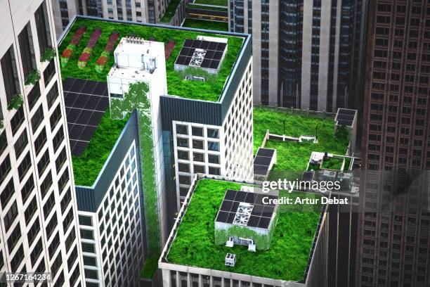 green city - eco house ストックフォトと画像
