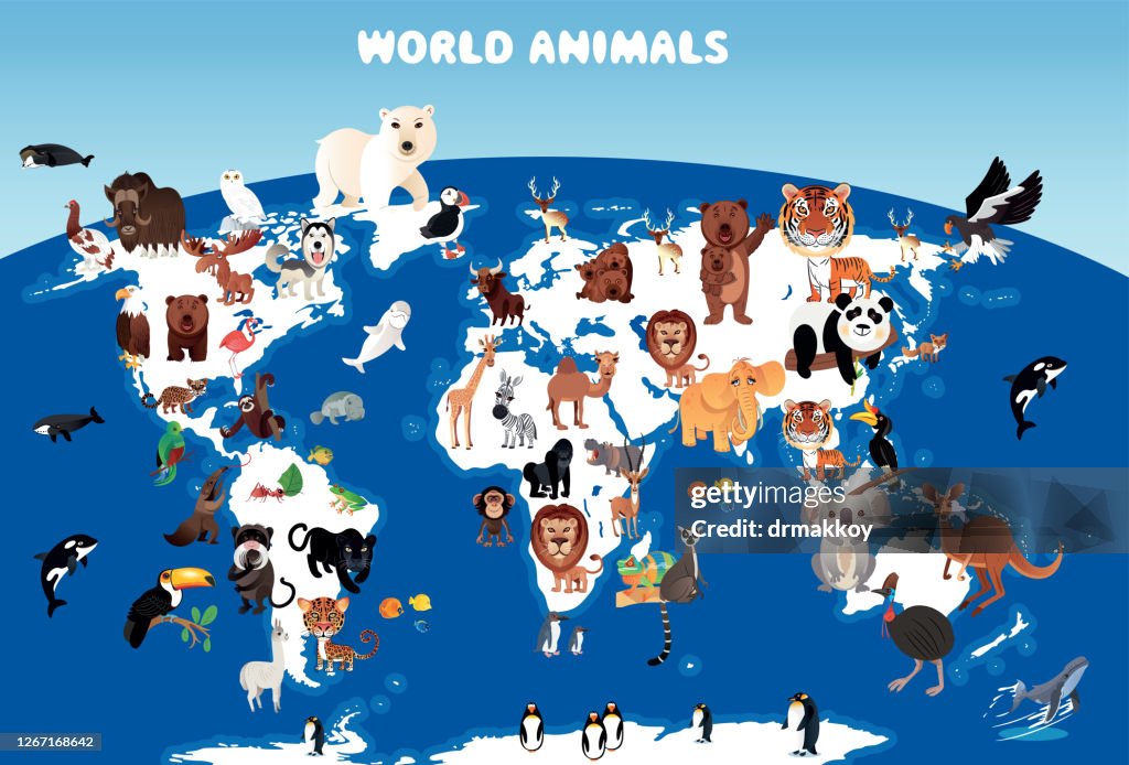 World Animals Map