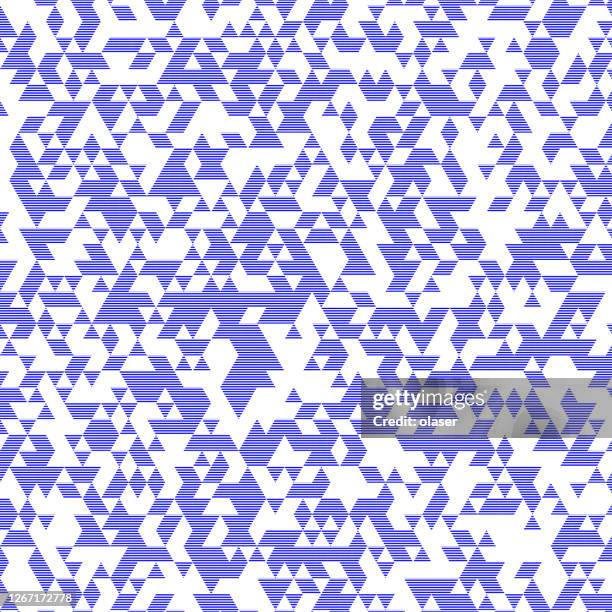 Fine Striped Triangles Random Pattern On White Confusing High-Res ...