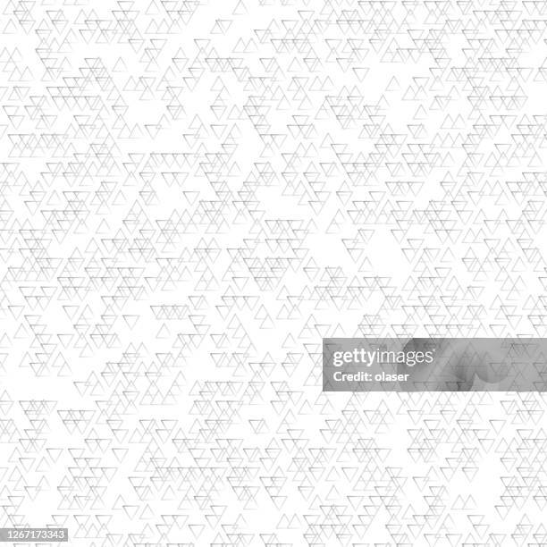 gradient silver outlines of scattered overlapping triangles - cirrocumulus cloud stock illustrations