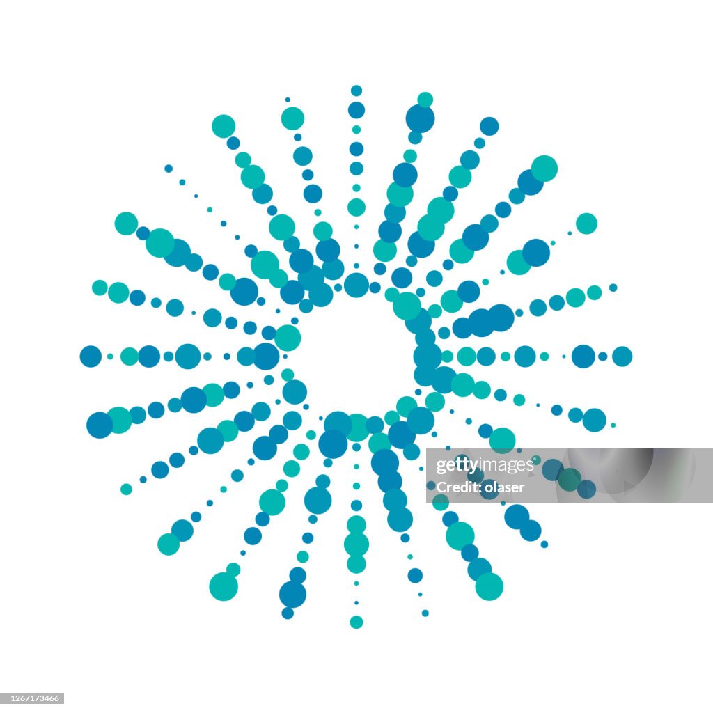 Dots In Radial Pattern Copy Space High-Res Vector Graphic - Getty Images