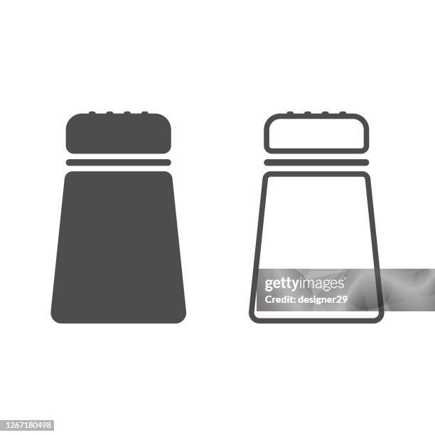 bildbanksillustrationer, clip art samt tecknat material och ikoner med salt ikon vektor design. - peppar