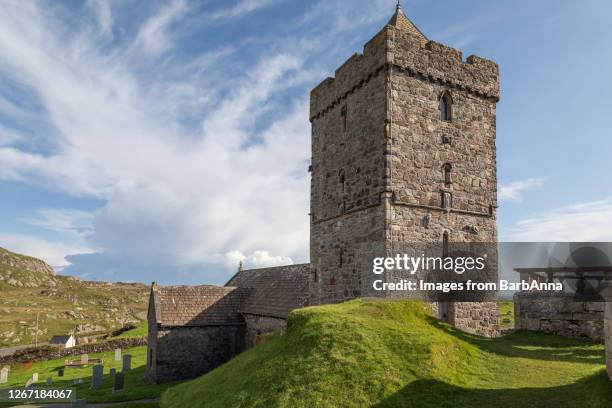 st. clement's church, rodel, isle of harris, scotland, uk - insel harris stock-fotos und bilder