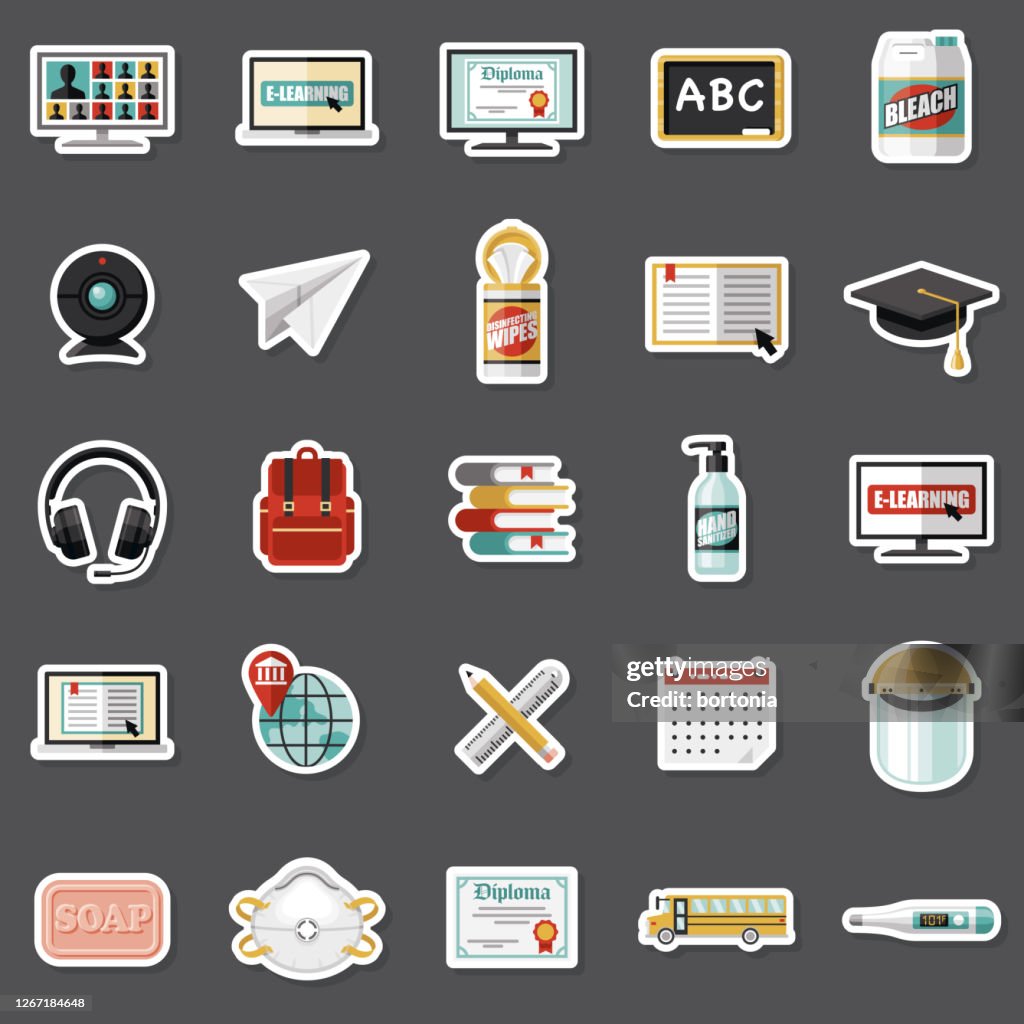 Covid-19 Back to School Sticker Set