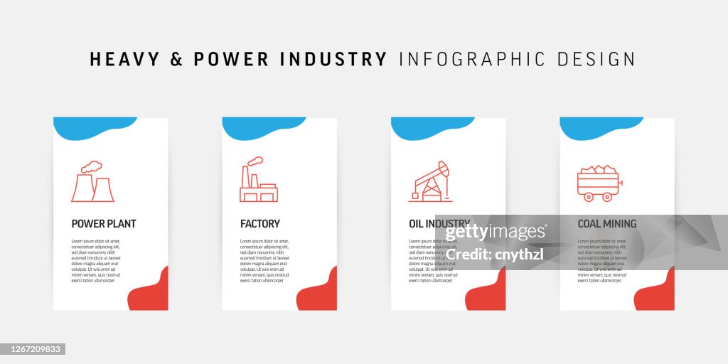 Heavy And Power Industry Related Process Infographic Design High-Res ...