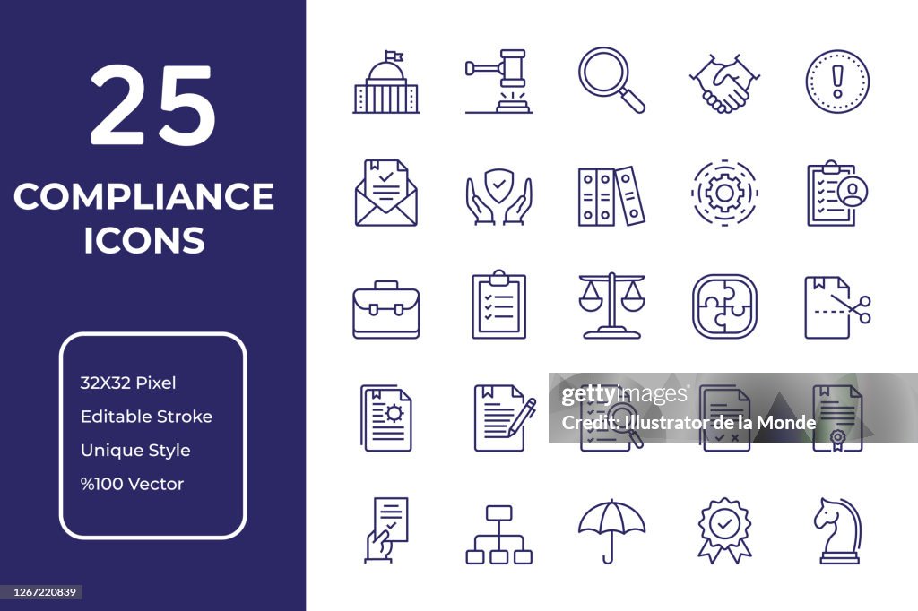 Compliance Line Icon Design