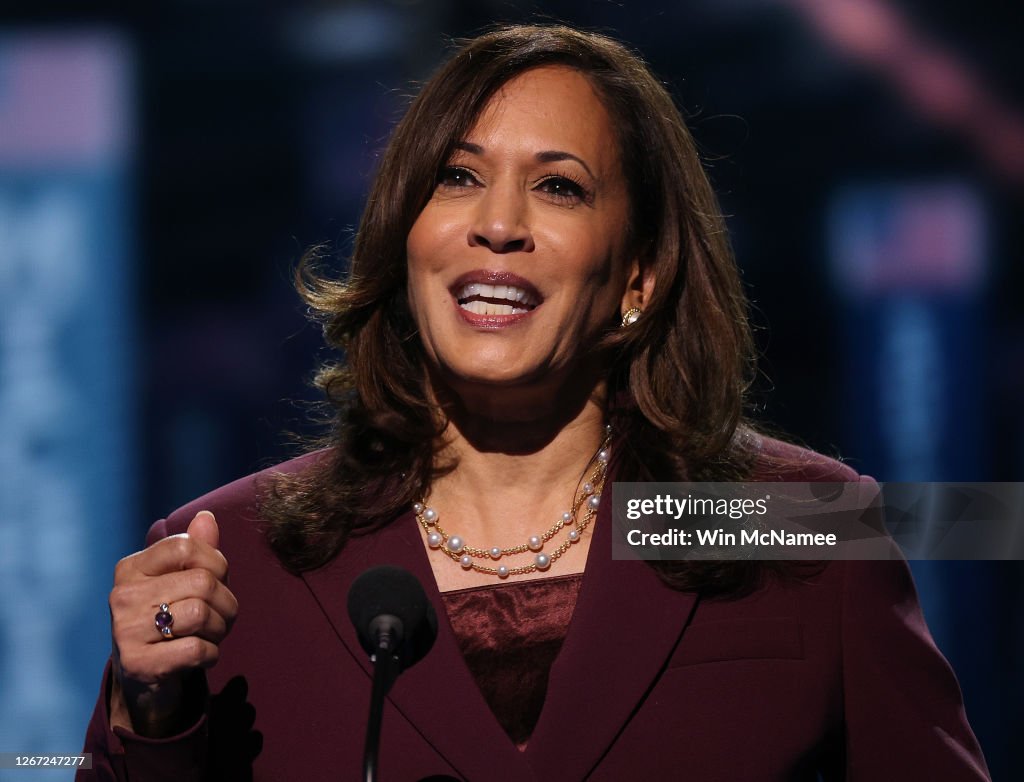Vice Presidential Nominee Kamala Harris Addresses Virtual DNC From Delaware
