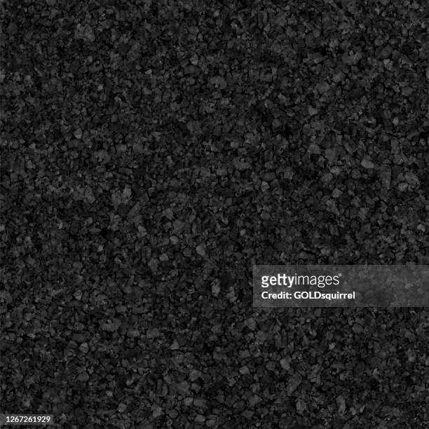 rough black stone - seamless pattern design in vector with original natural harsh and uneven texture - porous structure resembling asphalt surface in macro - modern and original paper background - granite rock stock illustrations