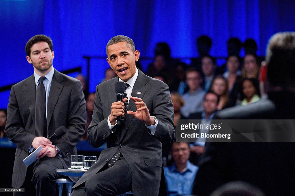 Obama Participates In LinkedIn Town Hall