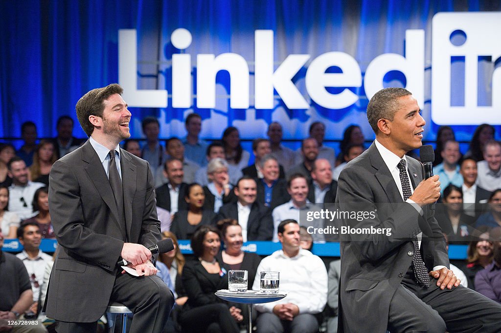 Obama Participates In LinkedIn Town Hall