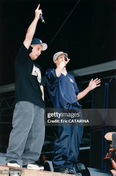 En concert au Parc des Princes à Paris le 15 juin 1997, France