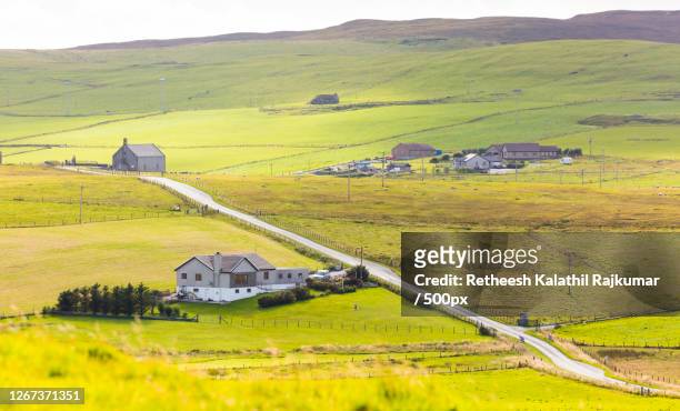 shetland landscape, lerwick, united kingdom - lerwick stock pictures, royalty-free photos & images