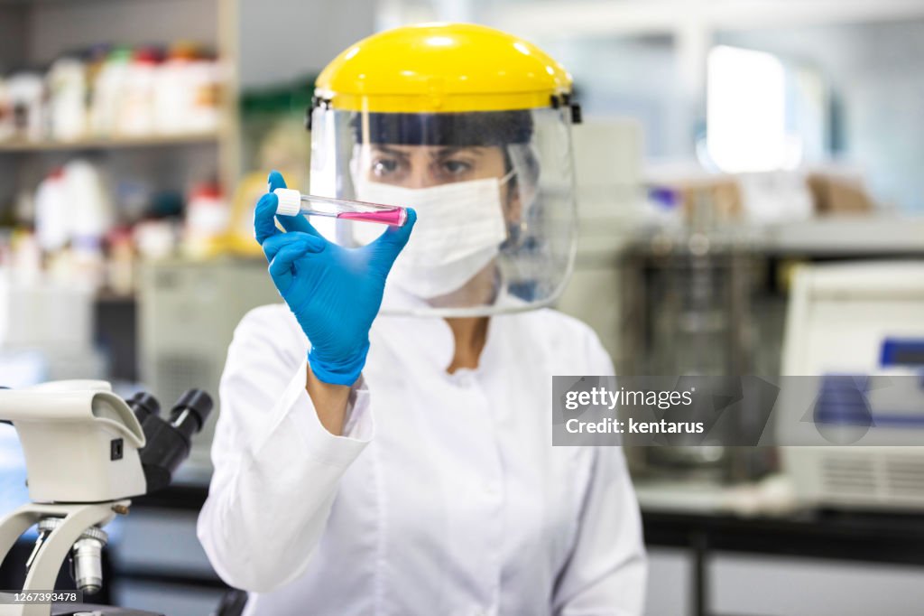 Scientist Work In Progress Vaccine Research And Development Process For ...
