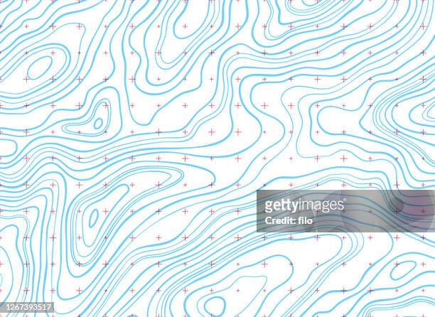 topographic lines background - wave pattern stock illustrations