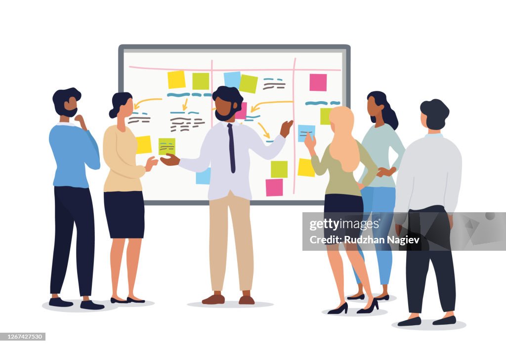 Business or team leader holding a meeting