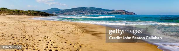 tunisia, beach of the mediterranean sea - tunisia beach stock pictures, royalty-free photos & images