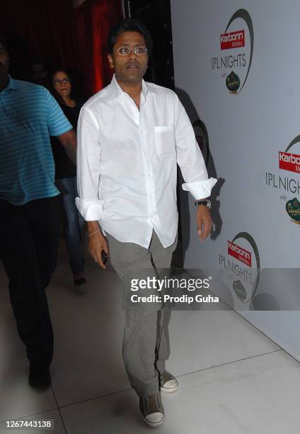 Lalit Modi attends the IPL night party on March 23,2010 in Mumbai,India