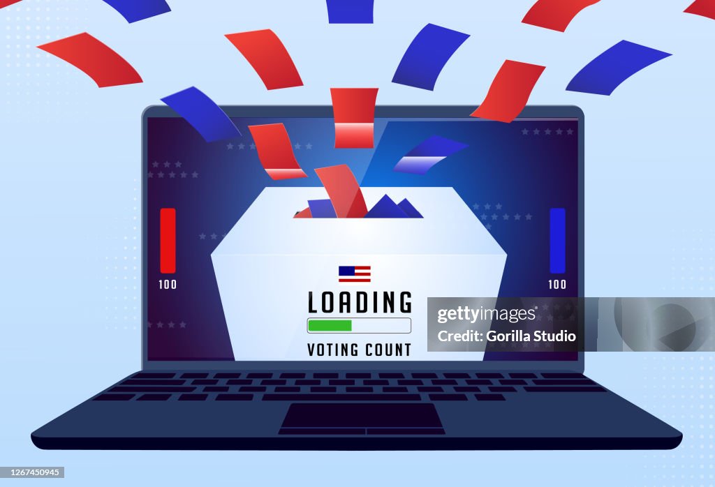 Online voting virtual ballot tickets gathering into the virtual ballot box