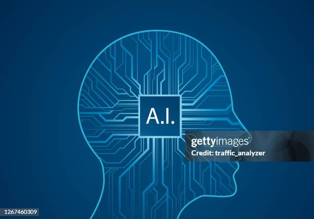 artificial intelligence - complicated math stock illustrations