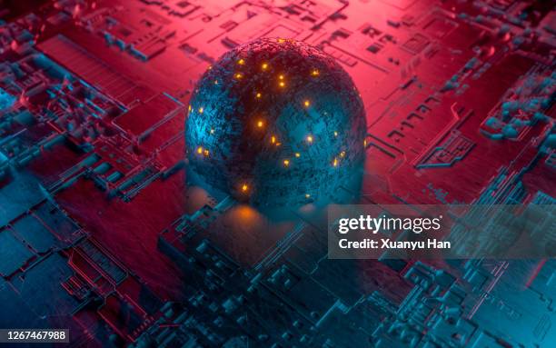 technology metal circuit board like futuristic city - china firewall stock pictures, royalty-free photos & images