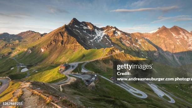 fuscher törl - großglockner hochalpenstraße - high up stock pictures, royalty-free photos & images