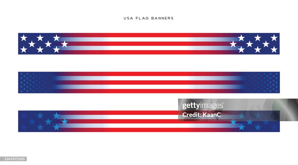 USA Election Banners stock illustration. Illustration vectorielle de bannières de drapeau des USA