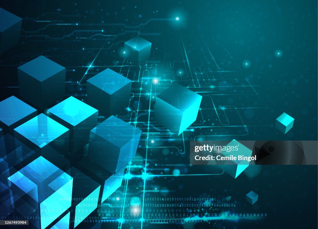 Blockchain-Technologie Abstrakter Hintergrund