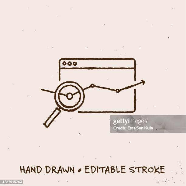 hand drawn performance single line icon with editable stroke - craft show vector stock illustrations