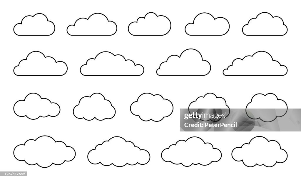 Ensemble de nuages - Collection de stock vectoriel